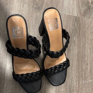 DV by Dolce Vita Women's Black Braided Heels